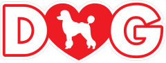 I Love My Poodle With Heart For Letter O Sticker