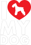 I Love My Schnauzer Text With Heart Sticker