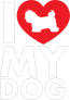 I Love My Shih Tzu Text With Heart Sticker