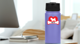 I Love My Shih Tzu With Dog Bone And Heart Sticker on a Water Bottle (New) example