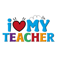 I Love My Teacher Back To School Sticker
