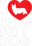 I Love My Welsh Corgi Text With Heart Sticker