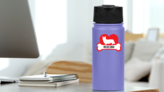 I Love My Welsh Corgi With Dog Bone And Heart Sticker on a Water Bottle (New) example