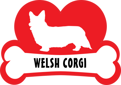 I Love My Welsh Corgi With Dog Bone And Heart Sticker