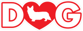 I Love My Welsh Corgi With Heart For Letter O Sticker