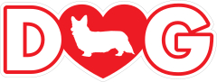 I Love My Welsh Corgi With Heart For Letter O Sticker