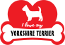 I Love My Yorkshire Terrier Sticker