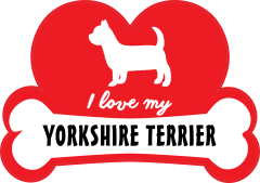 I Love My Yorkshire Terrier Sticker