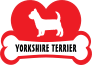 I Love My Yorkshire Terrier With Dog Bone And Heart Sticker