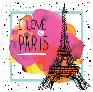 I Love Paris Sticker
