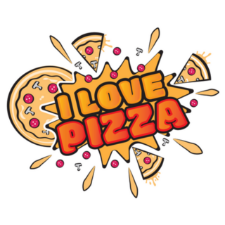 I Love Pizza, Pop Art Sticker
