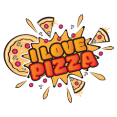 I Love Pizza, Pop Art Sticker