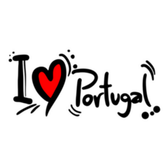 I Love Portugal Fun Lettering Sticker