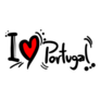I Love Portugal Fun Lettering Sticker