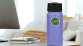 I Love Portugal Grunge Stamp Sticker on a Water Bottle (New) example