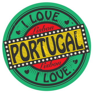 I Love Portugal Grunge Stamp Sticker