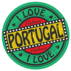 I Love Portugal Grunge Stamp Sticker