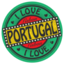 I Love Portugal Grunge Stamp Sticker