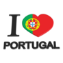 I Love Portugal Heart Flag Lettering Sticker