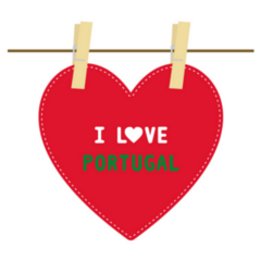 I Love Portugal Heart Shaped Letter Sticker