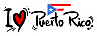 I Love Puerto Rico Sticker