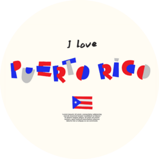 I Love Puerto Rico : World Flag Illustration Sticker