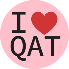 I Love Qatar Typography Sticker