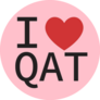 I Love Qatar Typography Sticker