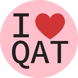 I Love Qatar Typography Sticker