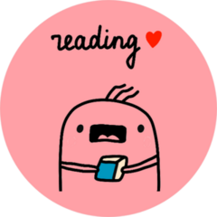 I Love Reading Cute Marshmallow Sticker