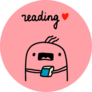 I Love Reading Cute Marshmallow Sticker