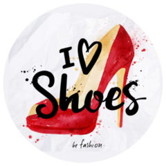 I Love Shoes Watercolor Fashion Sticker