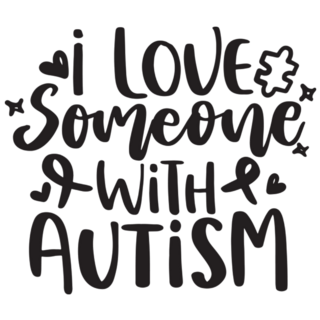 I Love Someone With Autism Sticker