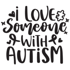 I Love Someone With Autism Sticker