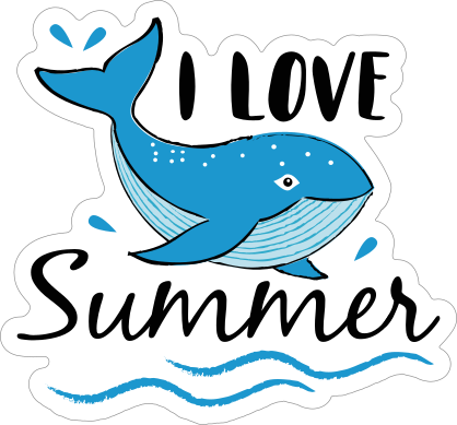 I love Summer Sticker