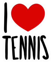I Love Tennis Illustration Sticker