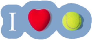 I Love Tennis Sticker