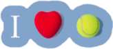 I Love Tennis Sticker