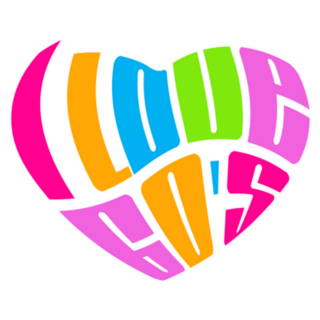 I Love The 60s Heart Sticker