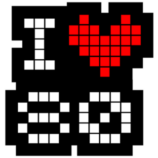 I Love The 80s 8-Bit Sticker