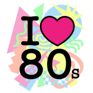 I Love The 80s Retro Sticker