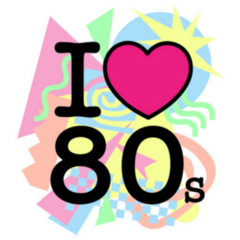 I Love The 80s Retro Sticker