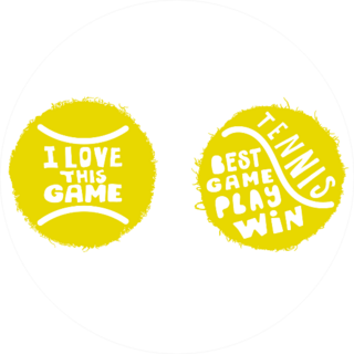i Love This Game Tennis Illustration Sticker