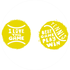 i Love This Game Tennis Illustration Sticker
