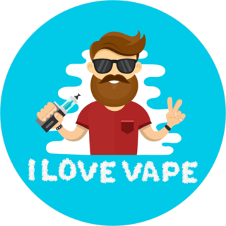 I Love Vape Hipster Sticker