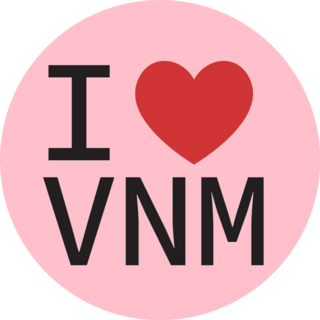 I Love Vietnam Typography Sticker