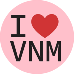 I Love Vietnam Typography Sticker