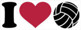 I Love Volleyball Sticker