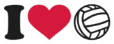 I Love Water Polo Ball Sticker