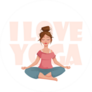 I Love Yoga Girl In Yoga Pose Sticker